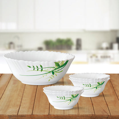 Larah by Borosil Green Herbs Pudding Set 5 pc Set