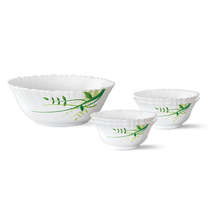 Larah by Borosil Green Herbs Pudding Set 5 pc Set