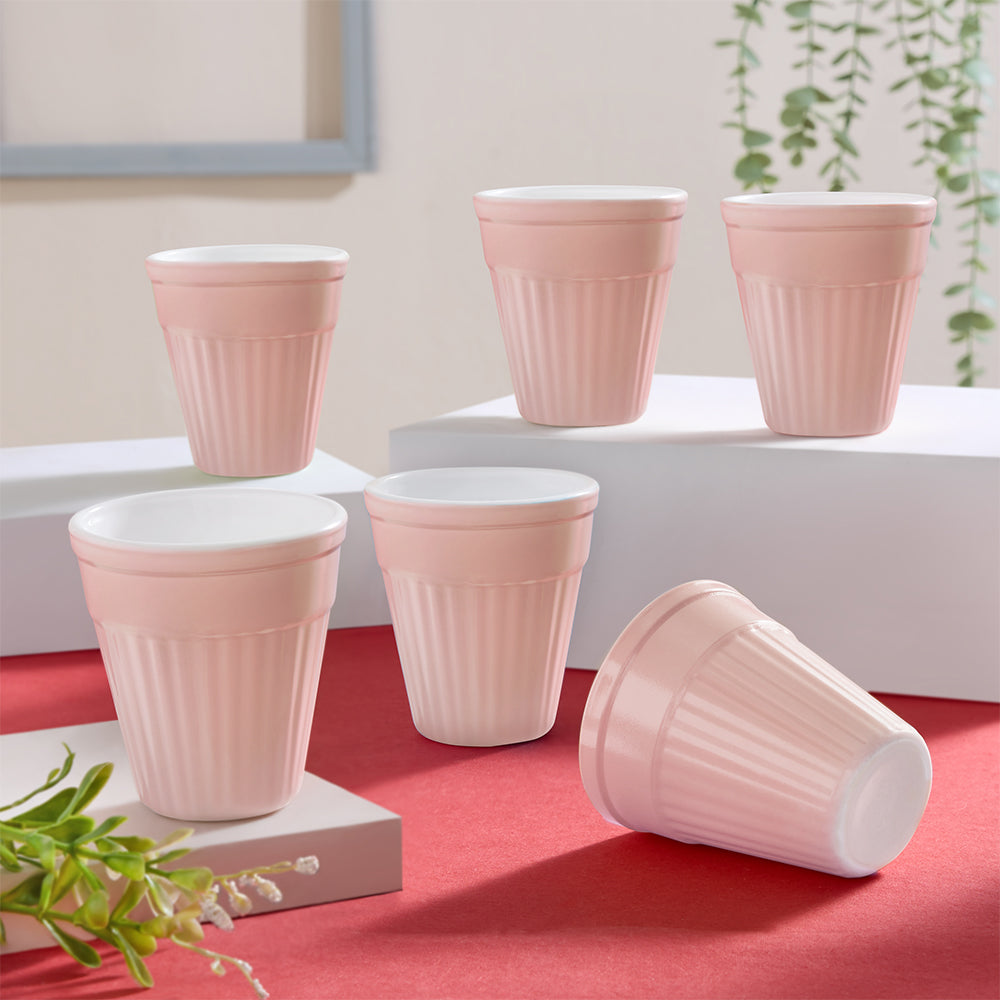Larah Kulhad Set, Pastel Pink