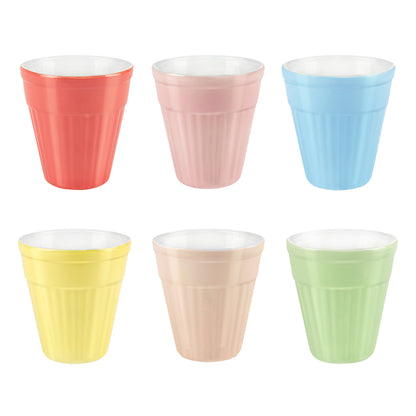 Larah By Borosil Kulhad Set of 6, Urban Assorted, 200ml 200 ml x 6