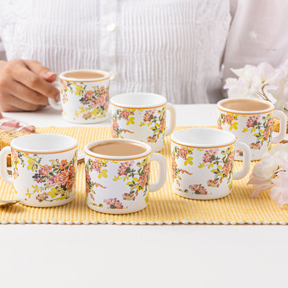 Larah By Borosil Amora Mug Set, 100 ml 100 ml x 6