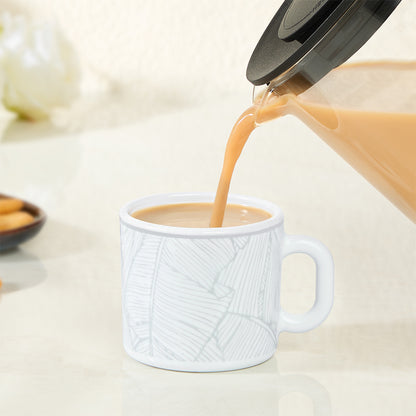 Larah By Borosil Ivy Mug Set, 100 ml 100 ml x 6