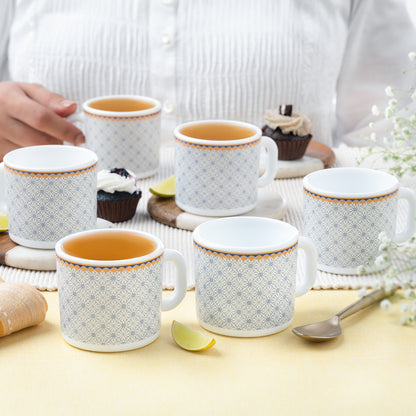 Larah By Borosil Kosmia Mug Set, 100 ml 100 ml x 6