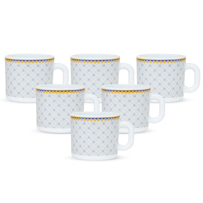 Larah By Borosil Kosmia Mug Set, 100 ml 100 ml x 6