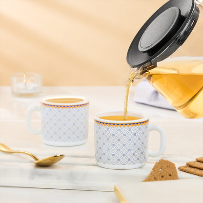 Larah By Borosil Kosmia Mug Set, 100 ml 100 ml x 6