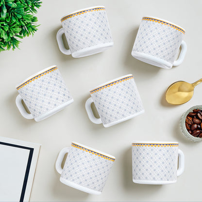 Larah By Borosil Kosmia Mug Set, 100 ml 100 ml x 6