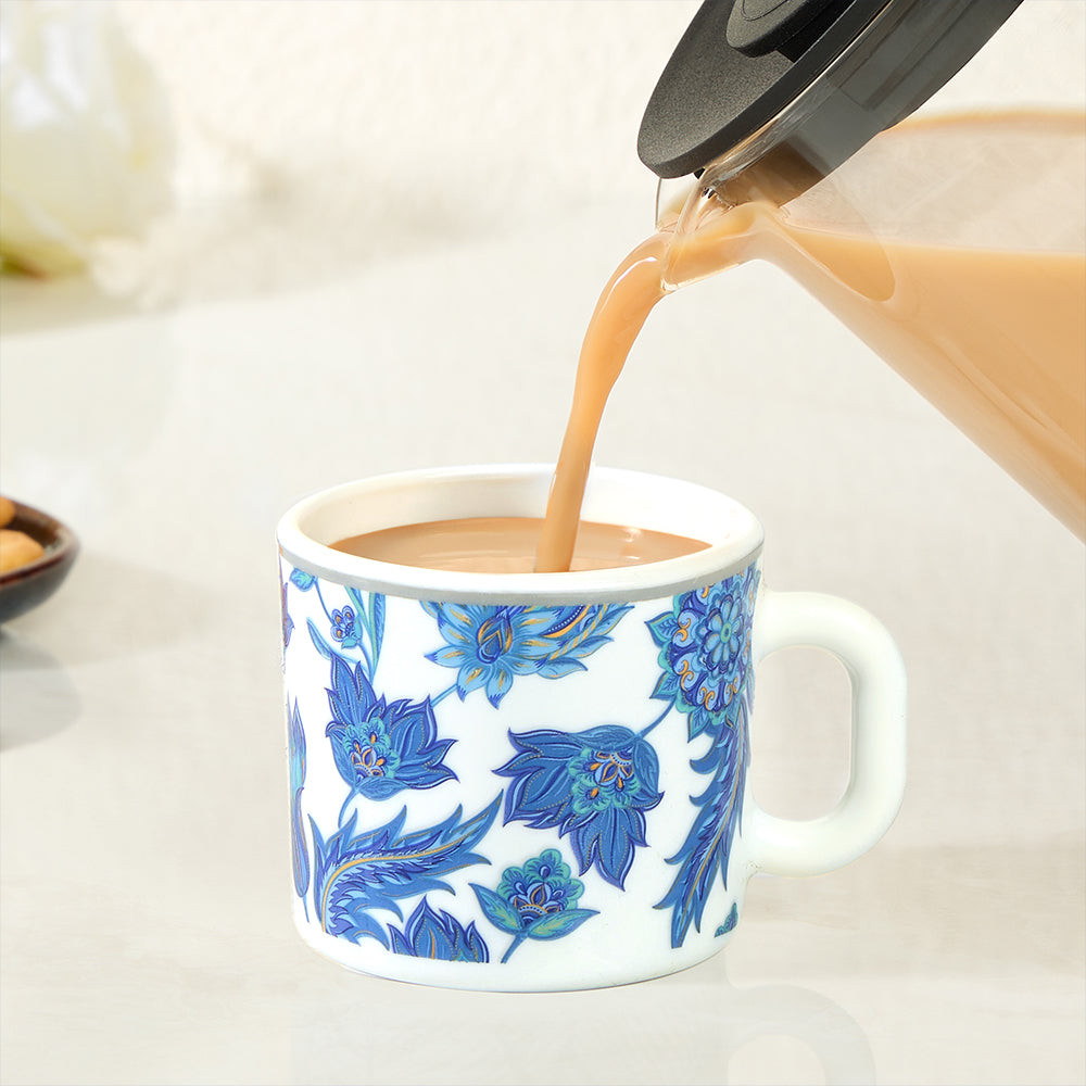 Larah By Borosil New Iris Mug Set, 100 ml 100 ml x 6