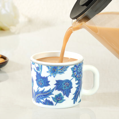 Larah By Borosil New Iris Mug Set, 100 ml 100 ml x 6