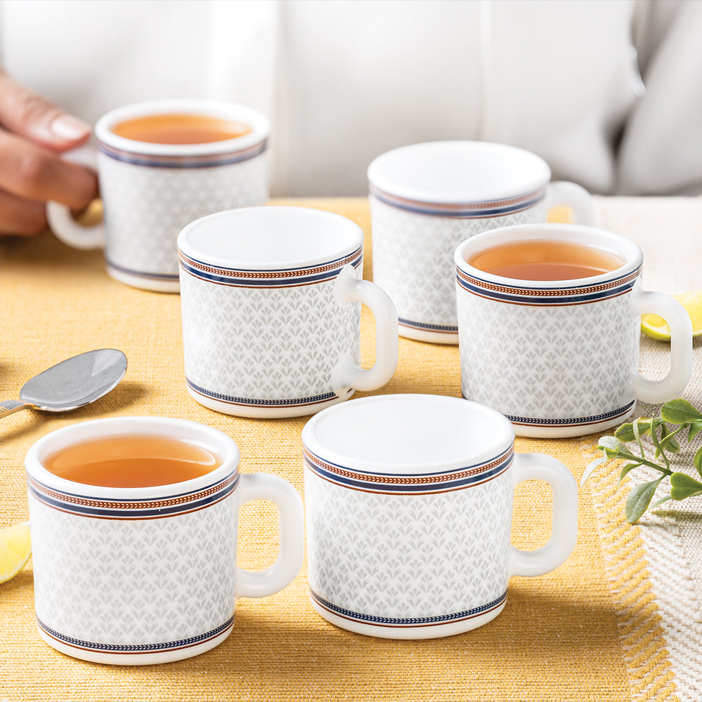 Larah By Borosil Starlight Mug Set, 100ml x 6