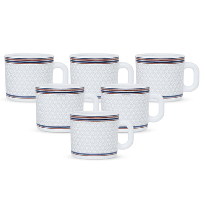 Larah By Borosil Starlight Mug Set, 100 ml 100 ml x 6