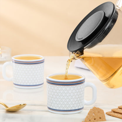 Larah By Borosil Starlight Mug Set, 100 ml 100 ml x 6