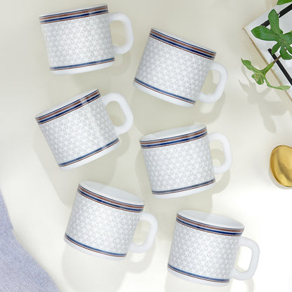 Larah By Borosil Starlight Mug Set, 100 ml 100 ml x 6