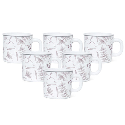 Larah By Borosil Grandeur Mug Set, 180 ml 180 ml x 6