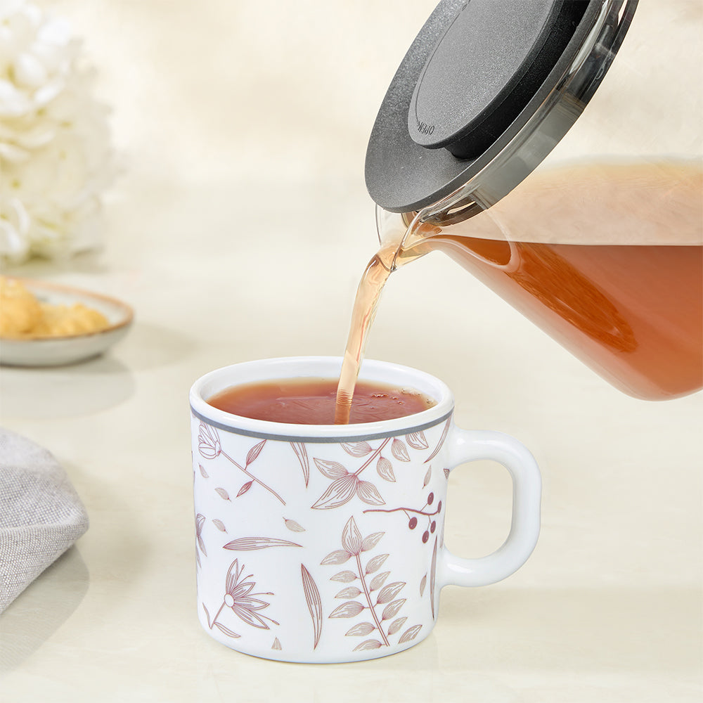 Larah By Borosil Grandeur Mug Set, 180 ml 180 ml x 6
