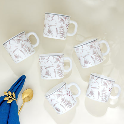 Larah By Borosil Grandeur Mug Set, 180 ml 180 ml x 6