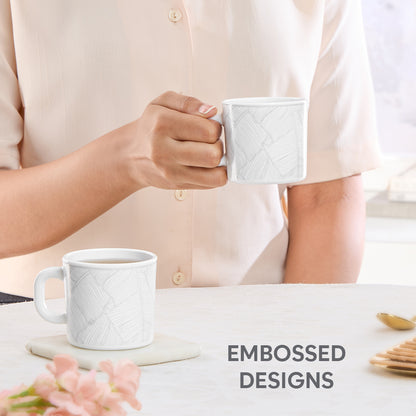 Larah By Borosil Ivy Mug Set, 180 ml 180 ml x 6