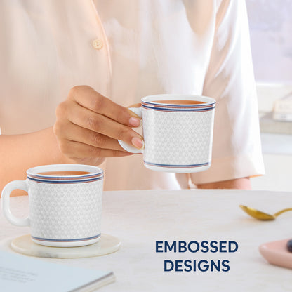 Larah By Borosil Starlight Mug Set, 180 ml 180 ml x 6