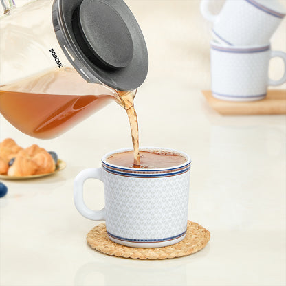 Larah By Borosil Starlight Mug Set, 180 ml 180 ml x 6