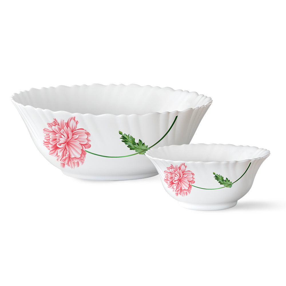 Larah by Borosil Red Mist Pudding Set 7 pc Set (Large)