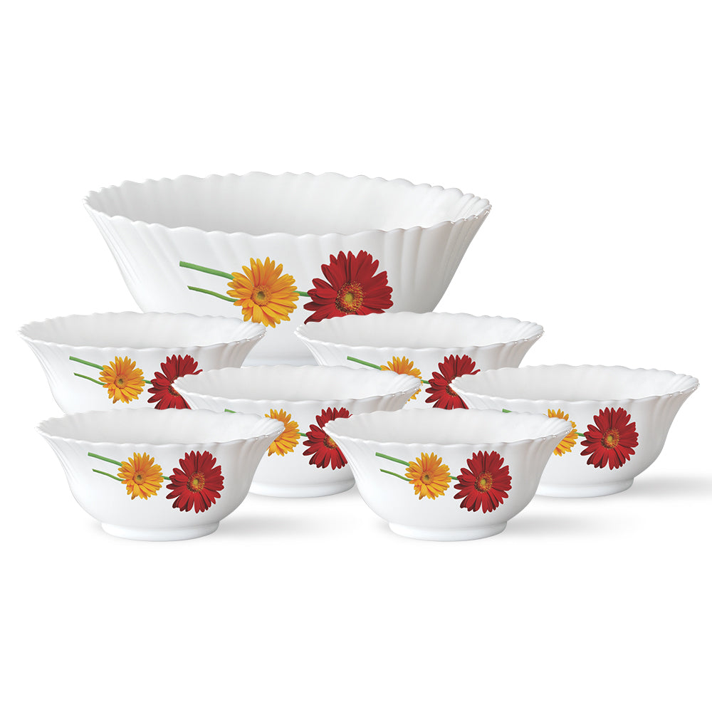 Larah by Borosil Zinnia Pudding Set 7 pc Set (Large)