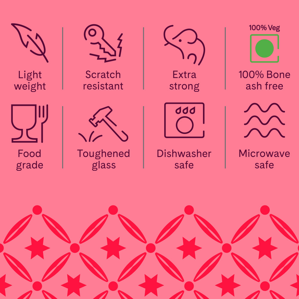 Larah by Borosil Zinnia Pudding Set 7 pc Set (Large)