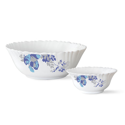 Larah by Borosil Blue Cascade Pudding Set 7 pc Set (Small)