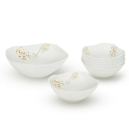 Larah by Borosil Caramel Pudding Set 7 pc Set (Square)