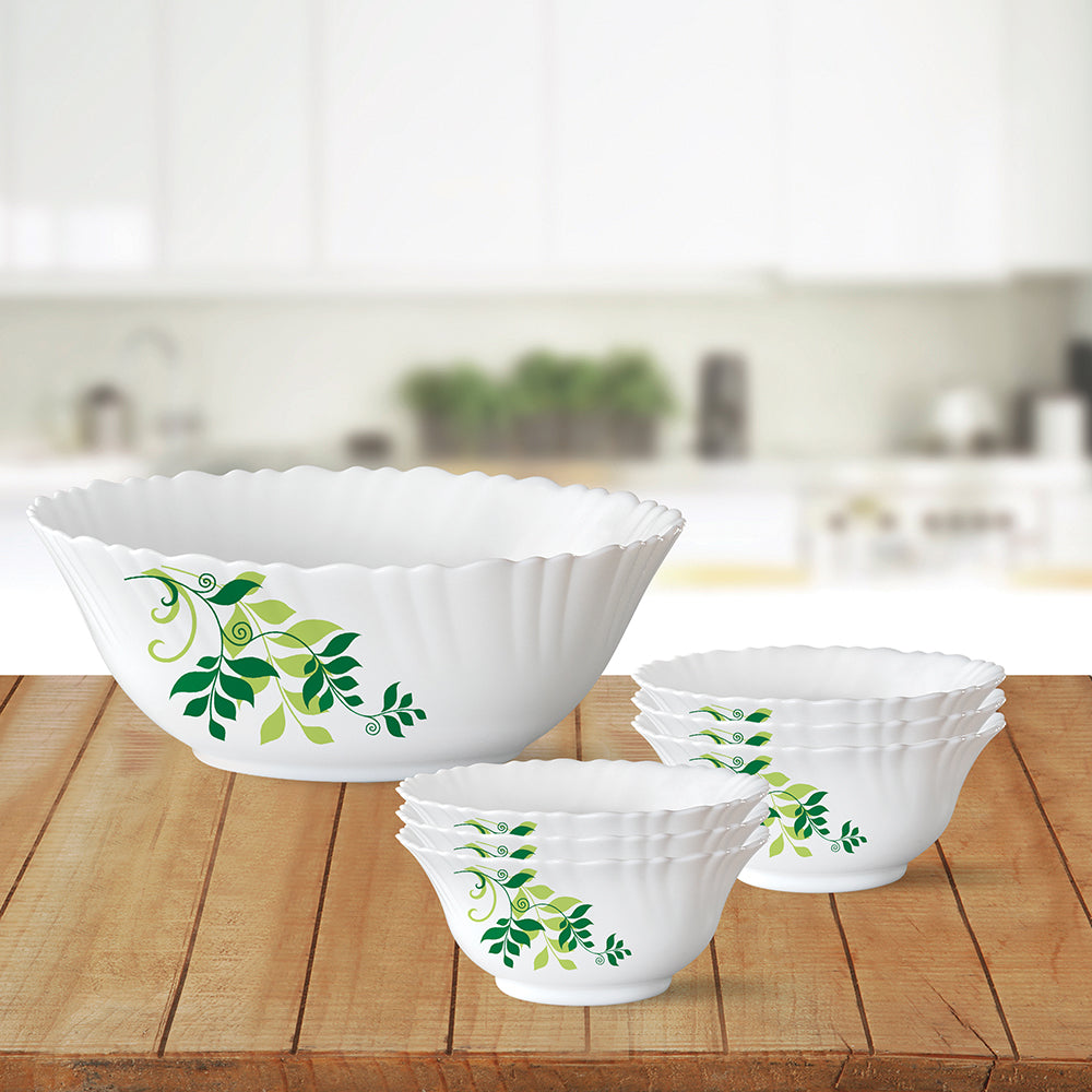 Larah by Borosil Fern Pudding Set, 7 pc (Small)