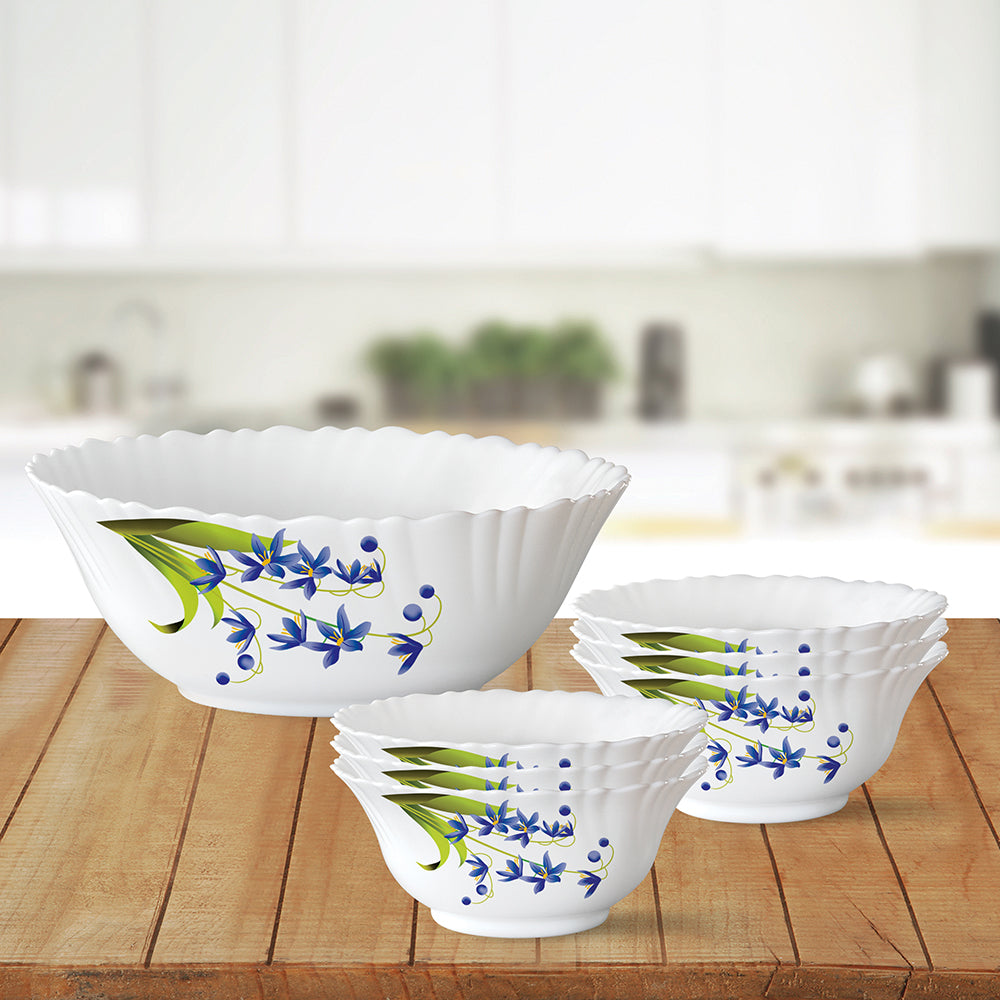 Larah by Borosil Lavender Pudding Set, 7 pc (Small)