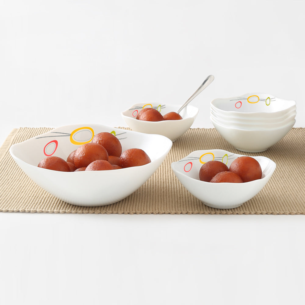 Larah by Borosil Splendour Pudding Set, 7 pc (Square)