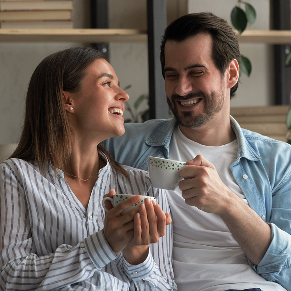 Larah By Borosil Sage Cup n Saucer Set 140 ml x 12