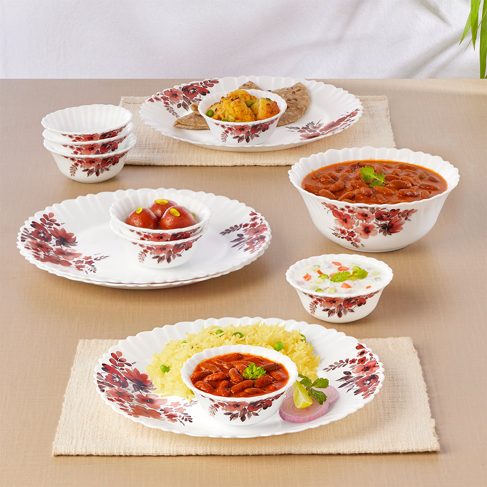 Larah by Borosil, Eva Dinner Set 13 pc Set: Serves 4