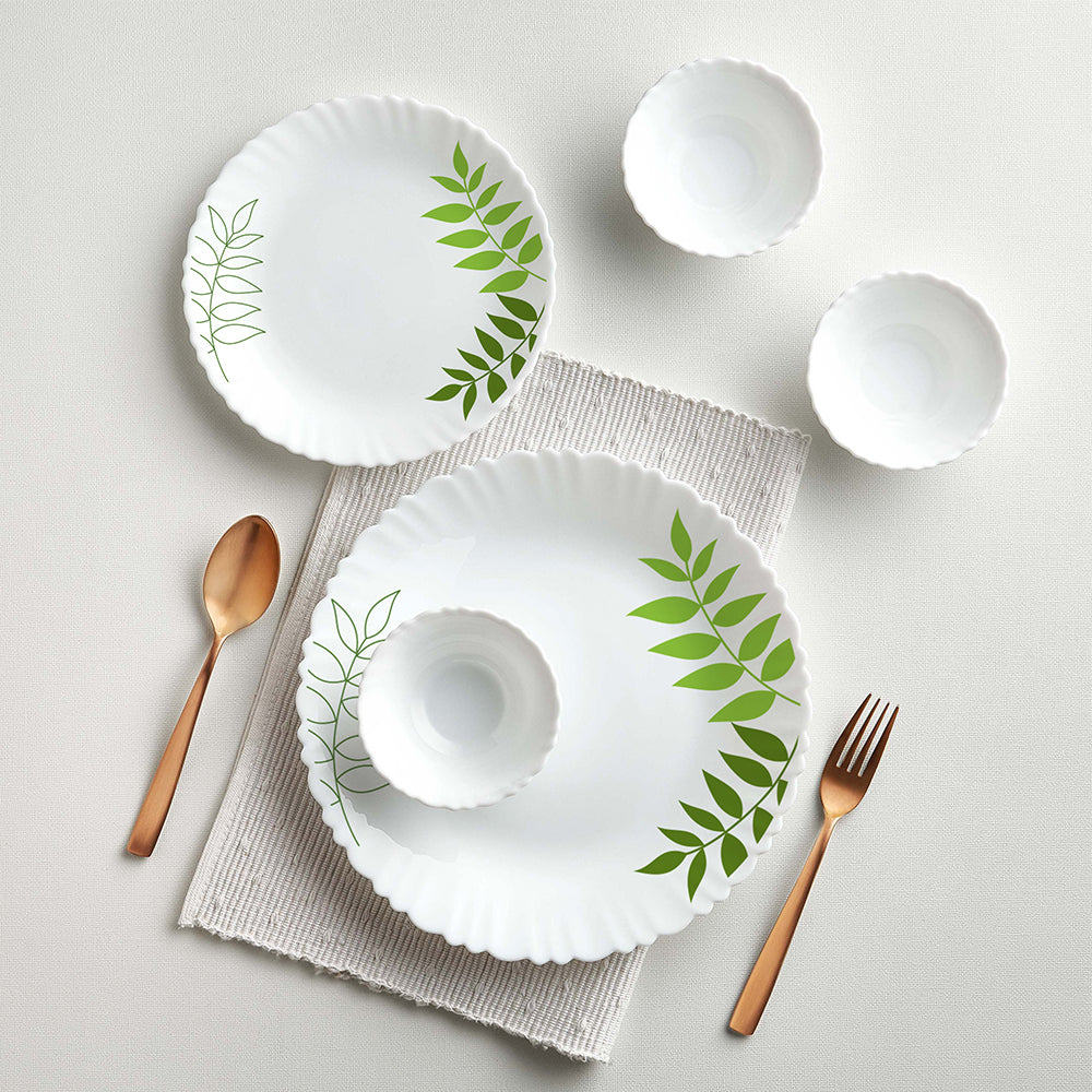 Larah by Borosil, Lush Dinner Set 13 pc Set: Serves 4