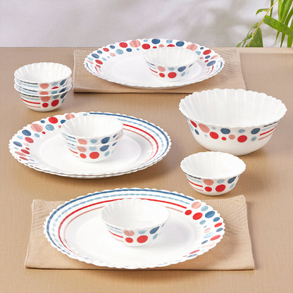 Larah by Borosil, Pastel Dinner Set 13 pc Set: Serves 4