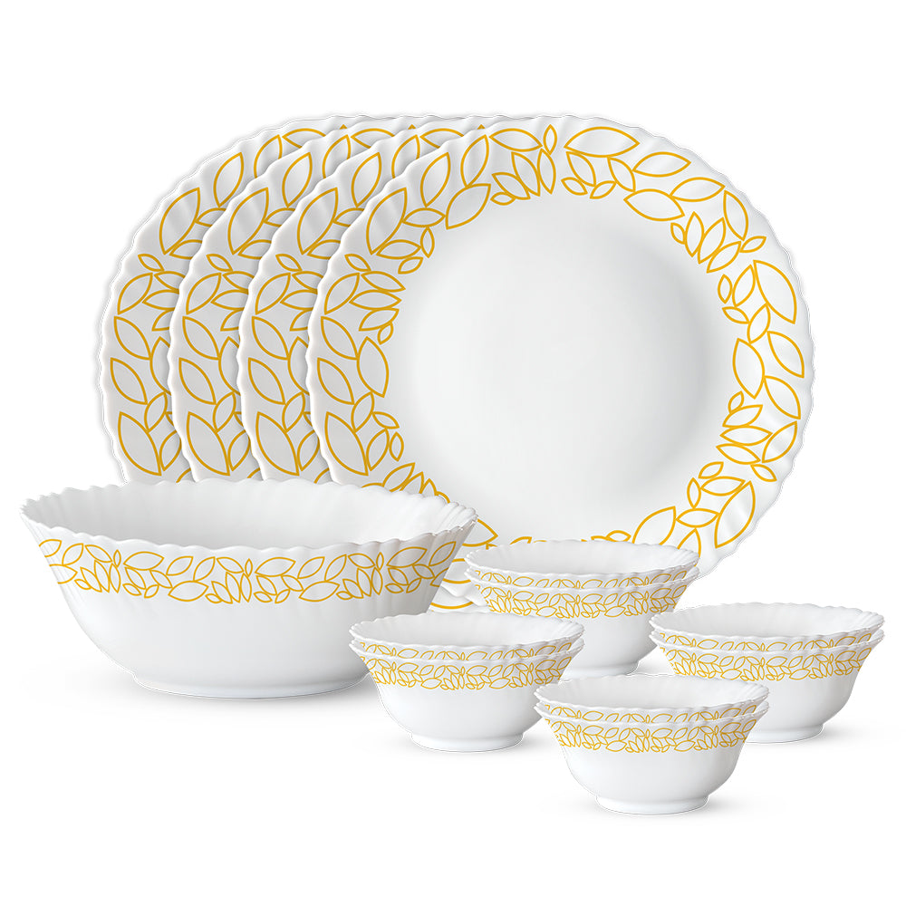 Larah by Borosil, Radiant Dinner Set 13 pc Set: Serves 4