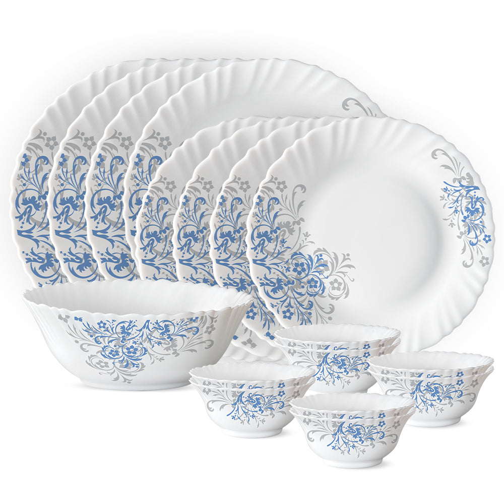 Larah by Borosil Arche 17 pc Dinner Set 17 pc Set: Serves 6