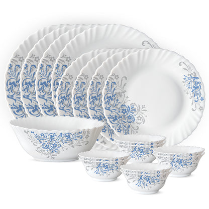 Larah by Borosil Arche 17 pc Dinner Set 17 pc Set: Serves 6