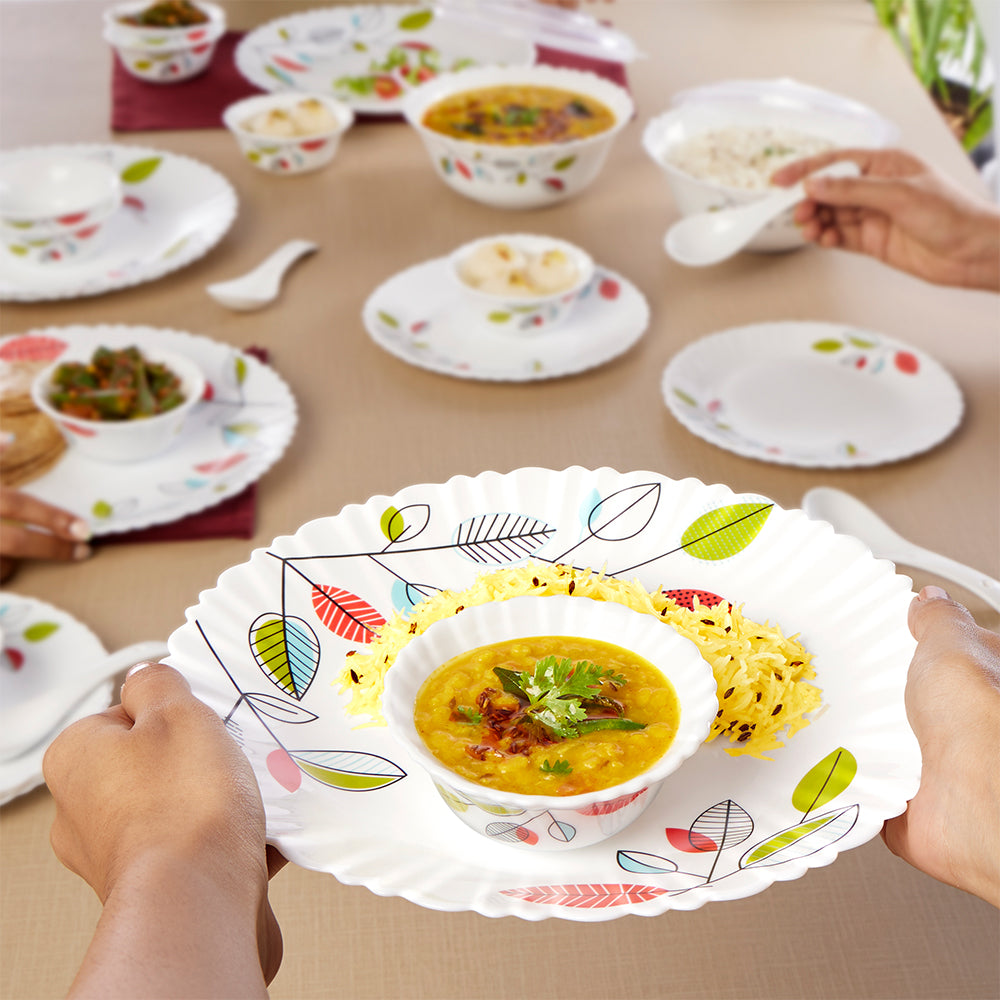 Larah by Borosil, Astra Dinner Set 17 pc Set: Serves 4