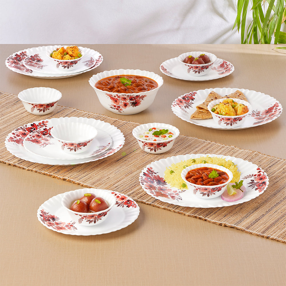Larah by Borosil, Eva Dinner Set, 17 pc