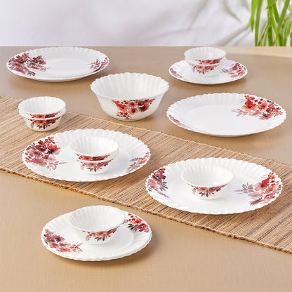 Larah by Borosil, Eva Dinner Set 17 pc Set: Serves 4
