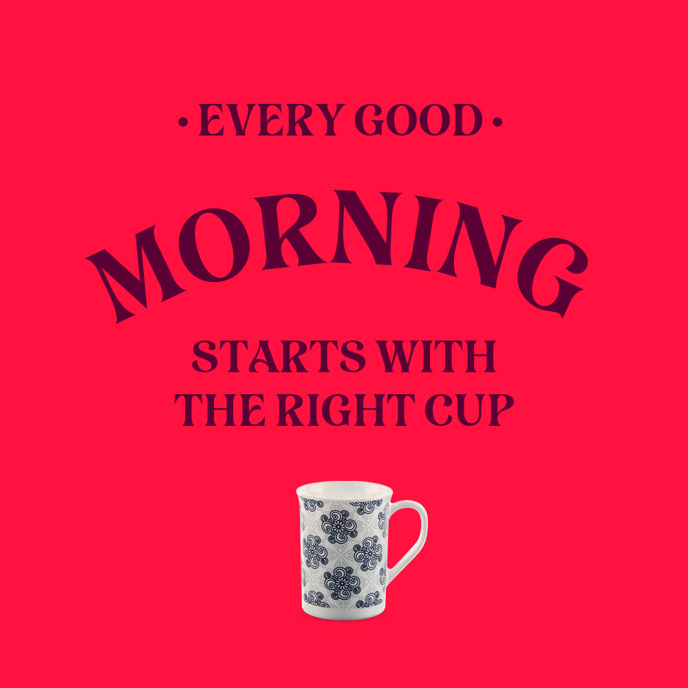 Larah Kuba Grey Opalware Mug