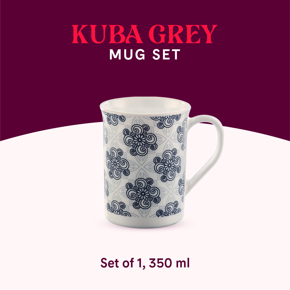 Larah Kuba Grey Opalware Mug