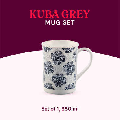 Larah Kuba Grey Opalware Mug