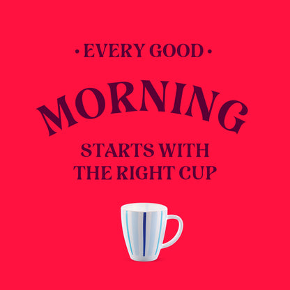Larah Blue Strip Opalware Mug