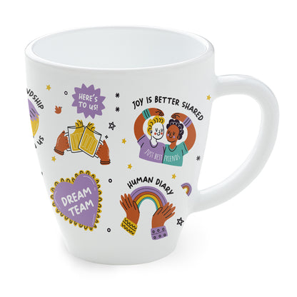 Larah by Borosil Friendship Day Opalware Mug, Dream, 390ml