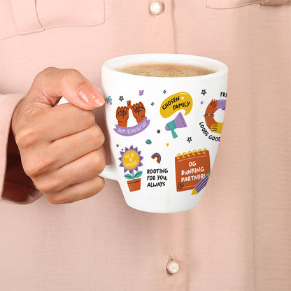 Larah by Borosil Friendship Day Opalware Mug, Dream, 390ml