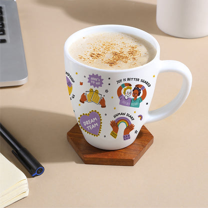 Larah by Borosil Friendship Day Opalware Mug, Dream, 390ml