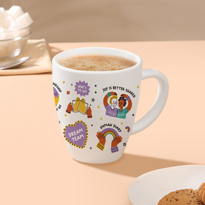 Larah by Borosil Friendship Day Opalware Mug, Dream, 390ml