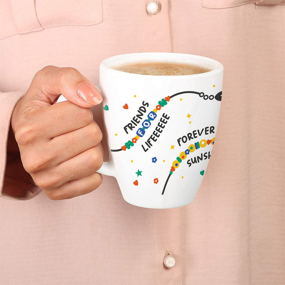 Larah by Borosil Friendship Day Opalware Mug, Life, 390ml