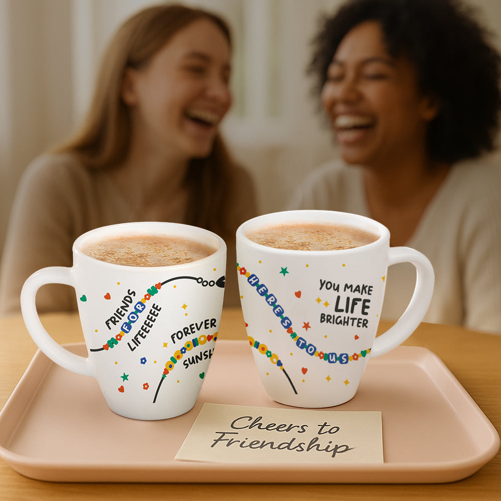 Larah by Borosil Friendship Day Opalware Mug, Life, 390ml